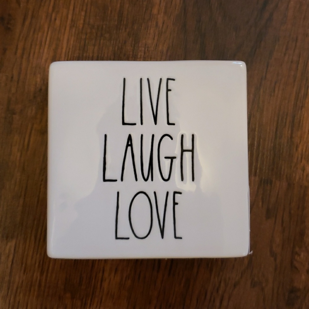 Rae Dunn Paper Weight LIVE LAUGH LOVE